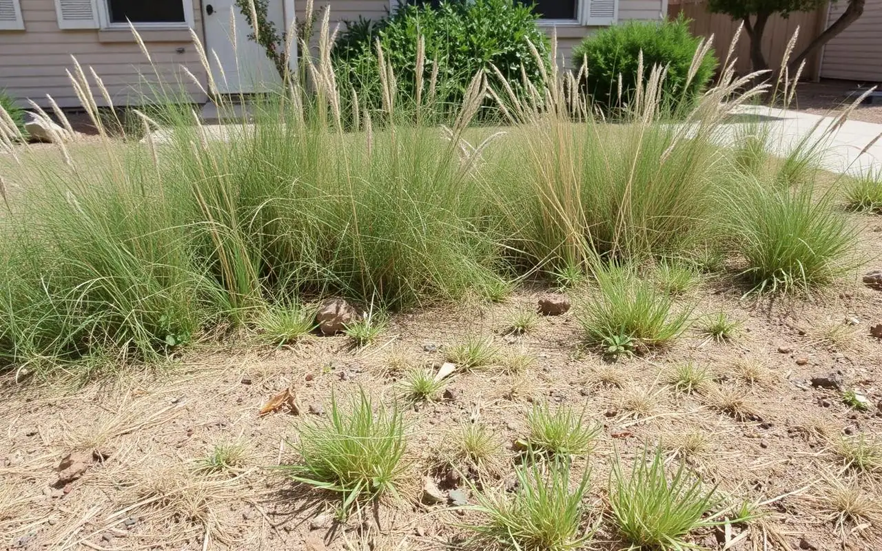 El Paso front yard landscape transformation by Franklin Mountains Landscaping before